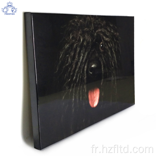 Peinture sur toile de chien en cristal pour décoration murale